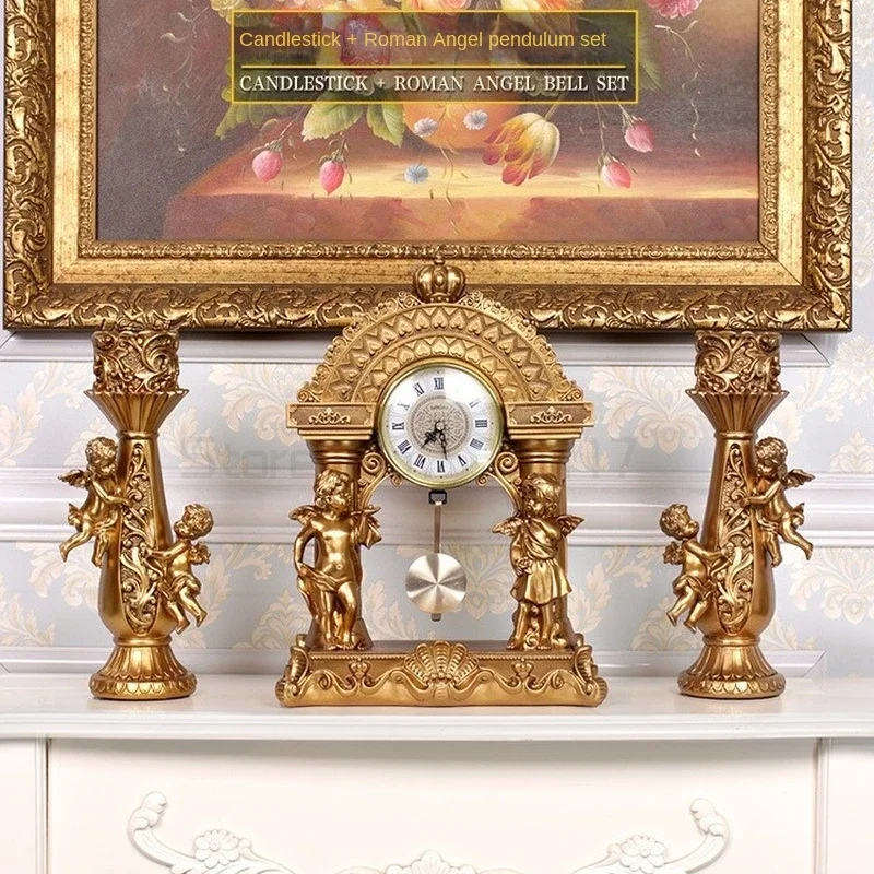 Resin Art Clock - Angel Pendulum Clock for Home Decoration