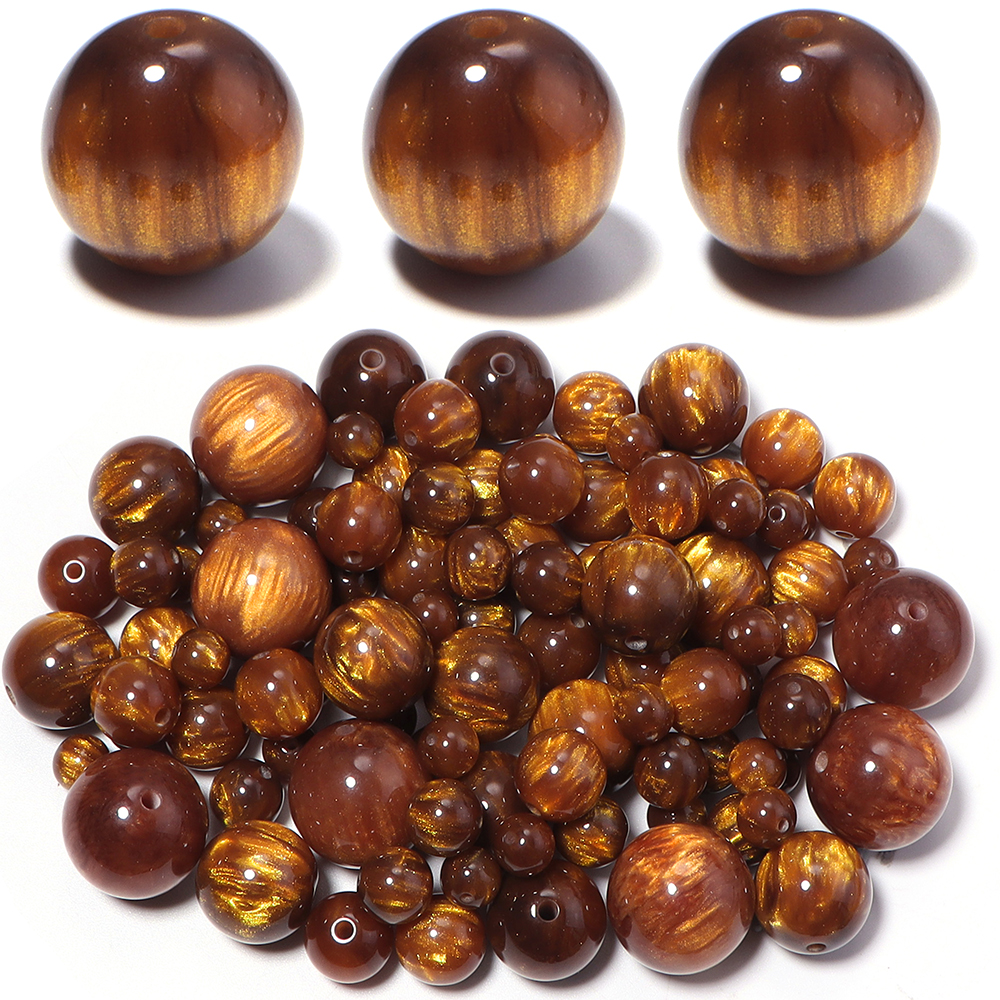 Resin Art Materials Kit - 5-30pcs/lot 8-20mm Gilding Resin Beads Gold