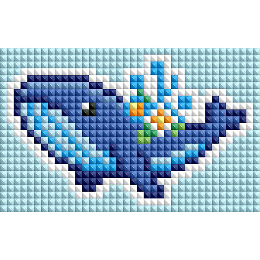 Resin Art Ocean - Minigem®: Whale and Flower 9.4 cm