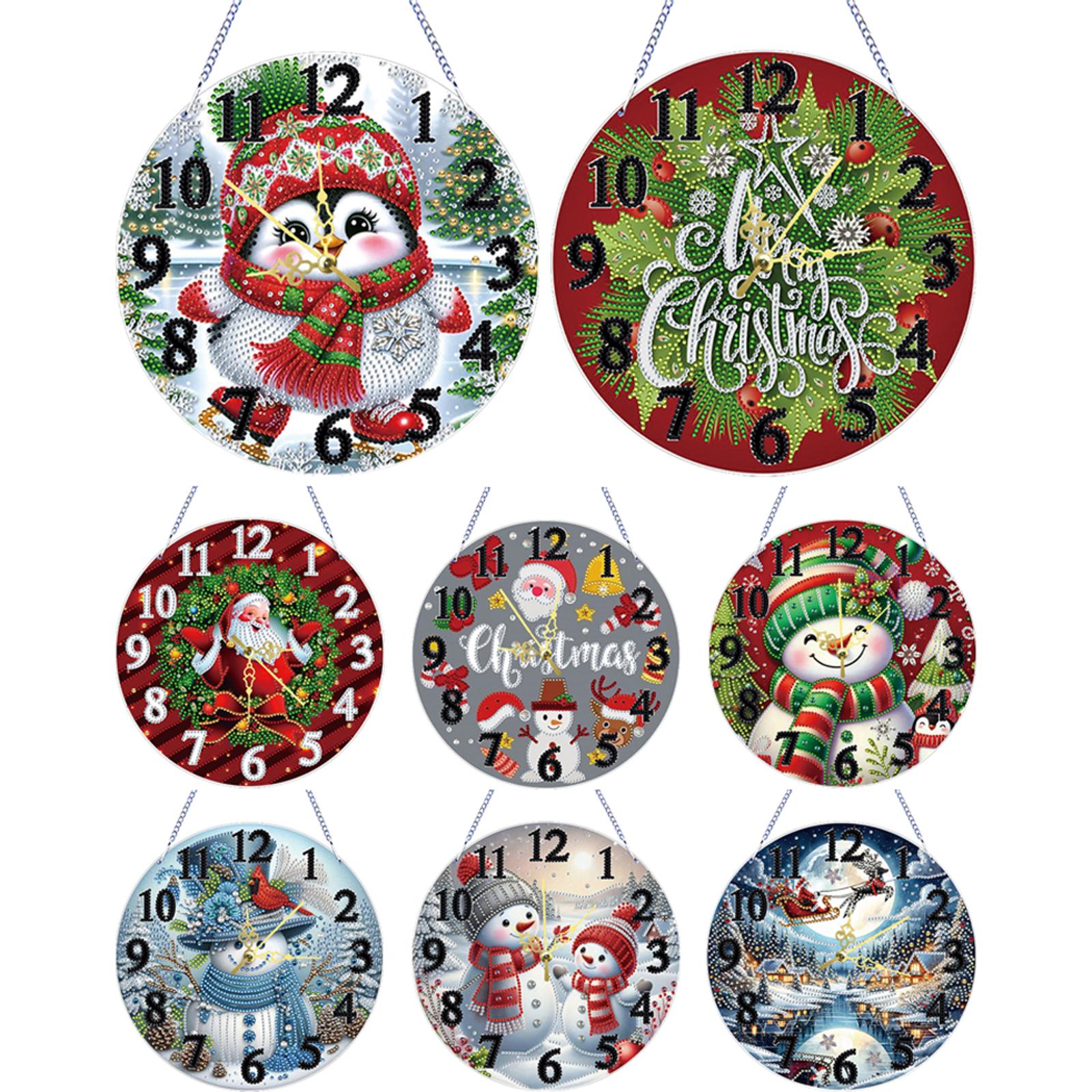 2D Flat DIY Xmas Diamond Paint - مراجعة Resin Art Clock وسعره