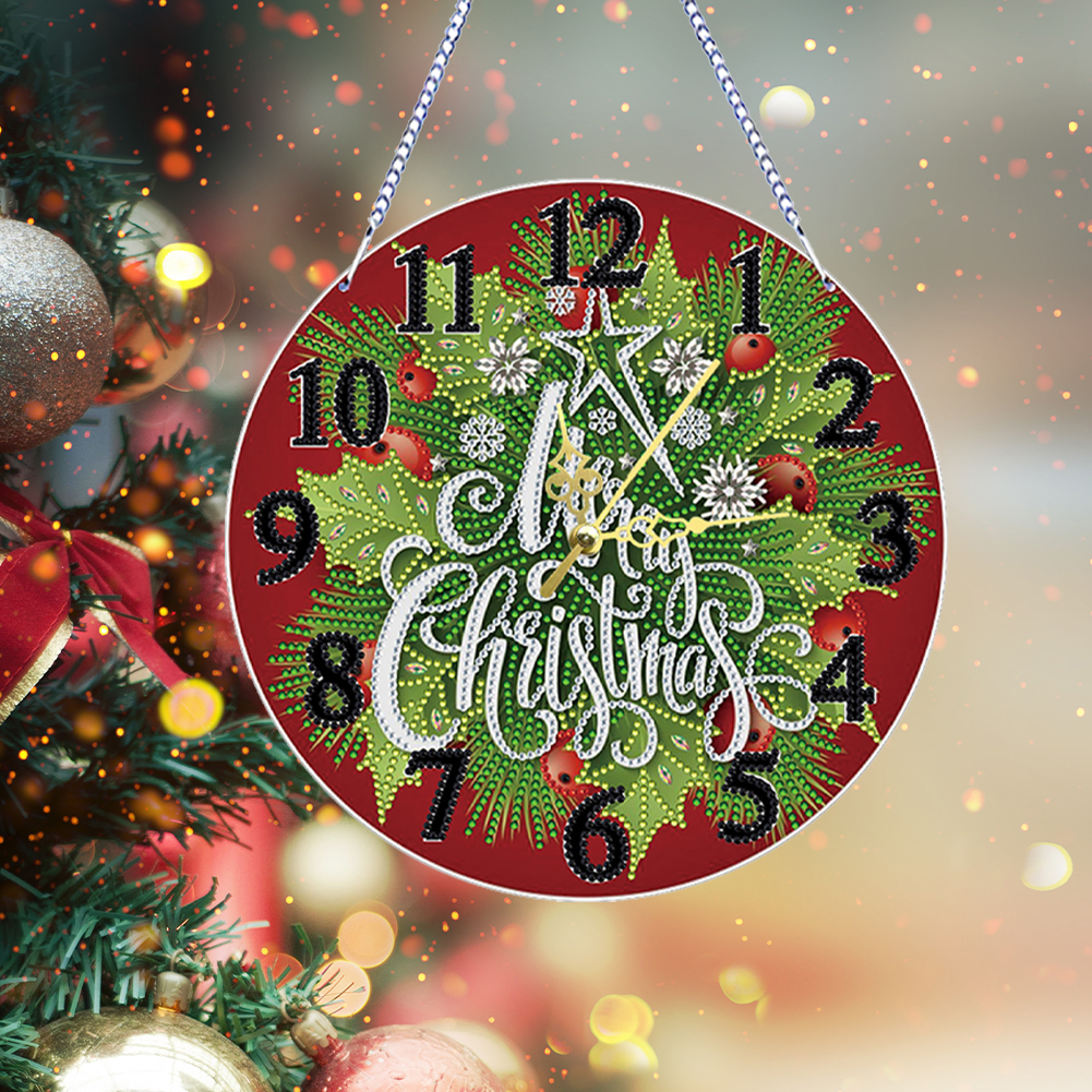 2D Flat DIY Xmas Diamond Paint - مراجعة Resin Art Clock وسعره