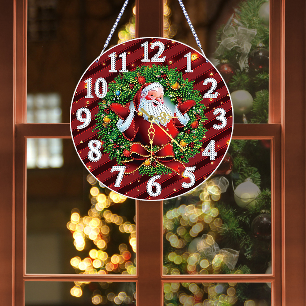 2D Flat DIY Xmas Diamond Paint - مراجعة Resin Art Clock وسعره