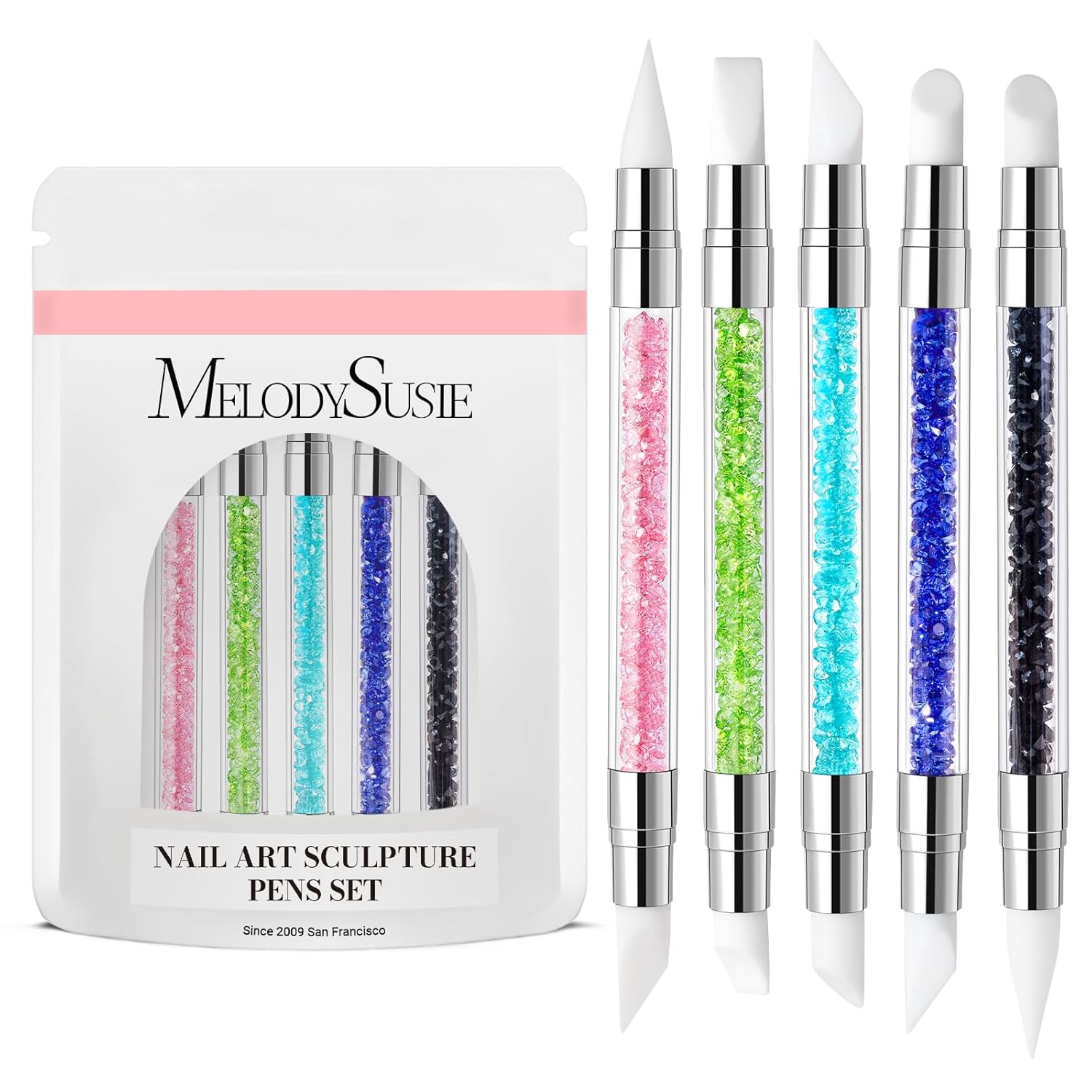 5 Pcs Nail Art Sculpture Pen S - مراجعة Resin Art Design Images وسعره