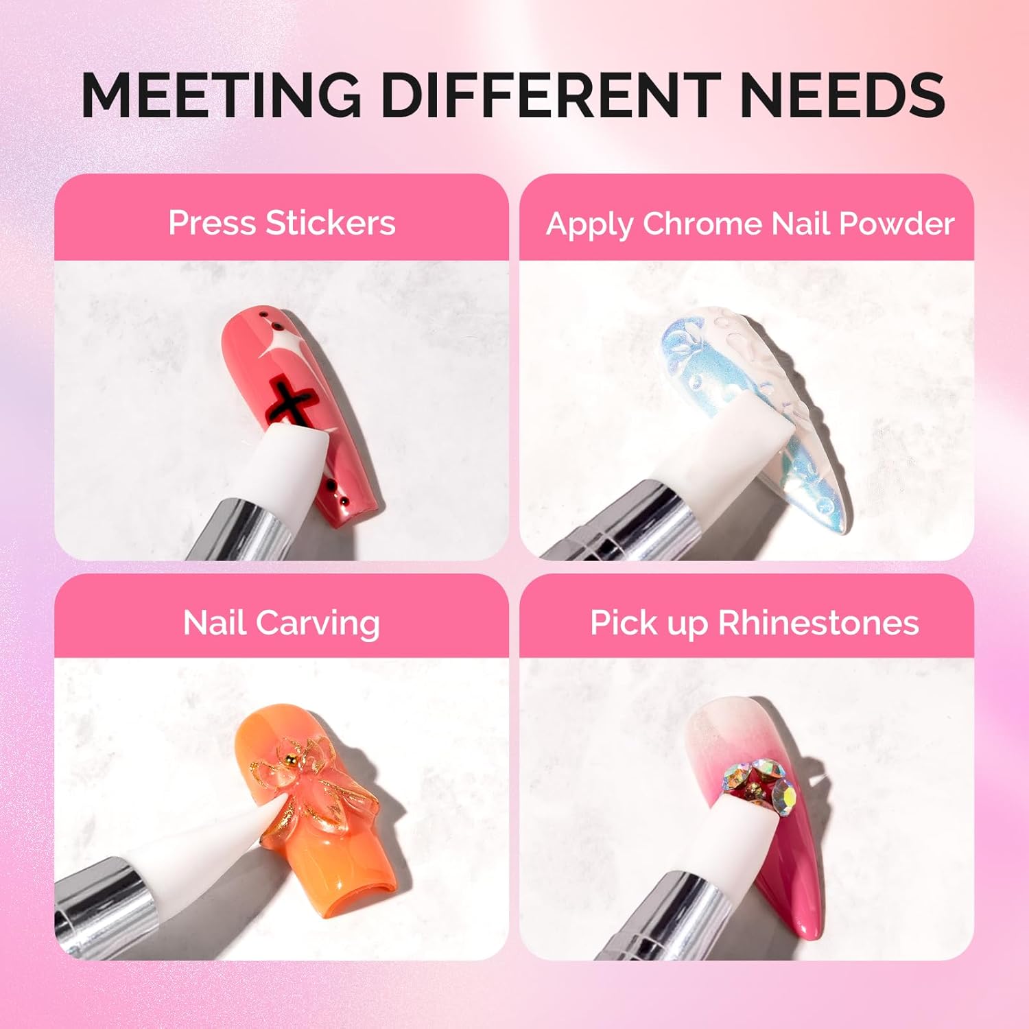 5 Pcs Nail Art Sculpture Pen S - مراجعة Resin Art Design Images وسعره
