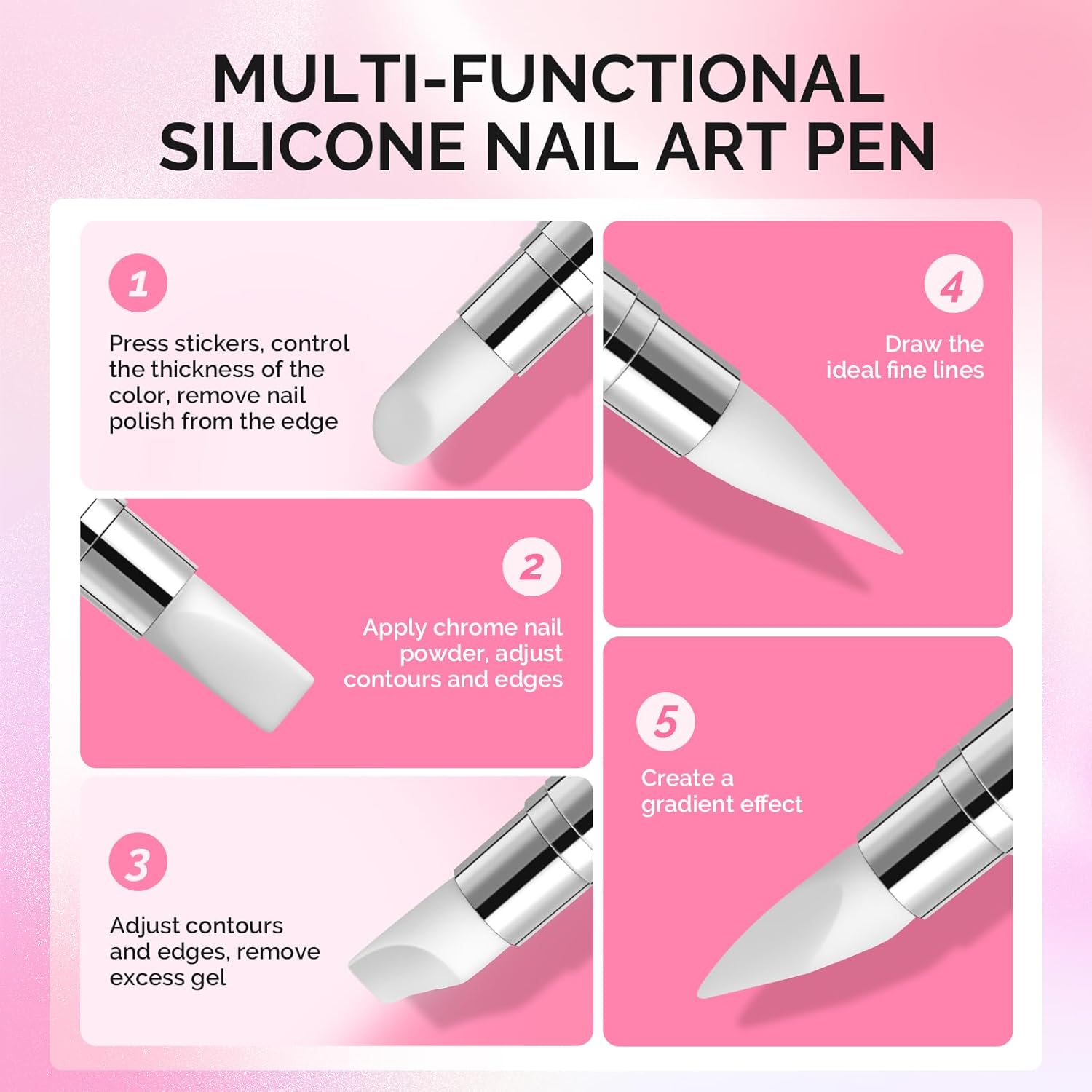 5 Pcs Nail Art Sculpture Pen S - مراجعة Resin Art Design Images وسعره
