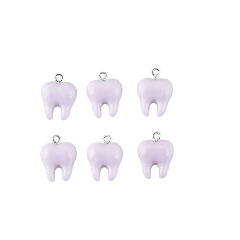 10pcs Cute White Teeth Resin P - مراجعة Resin Art Materials Kit وسعره