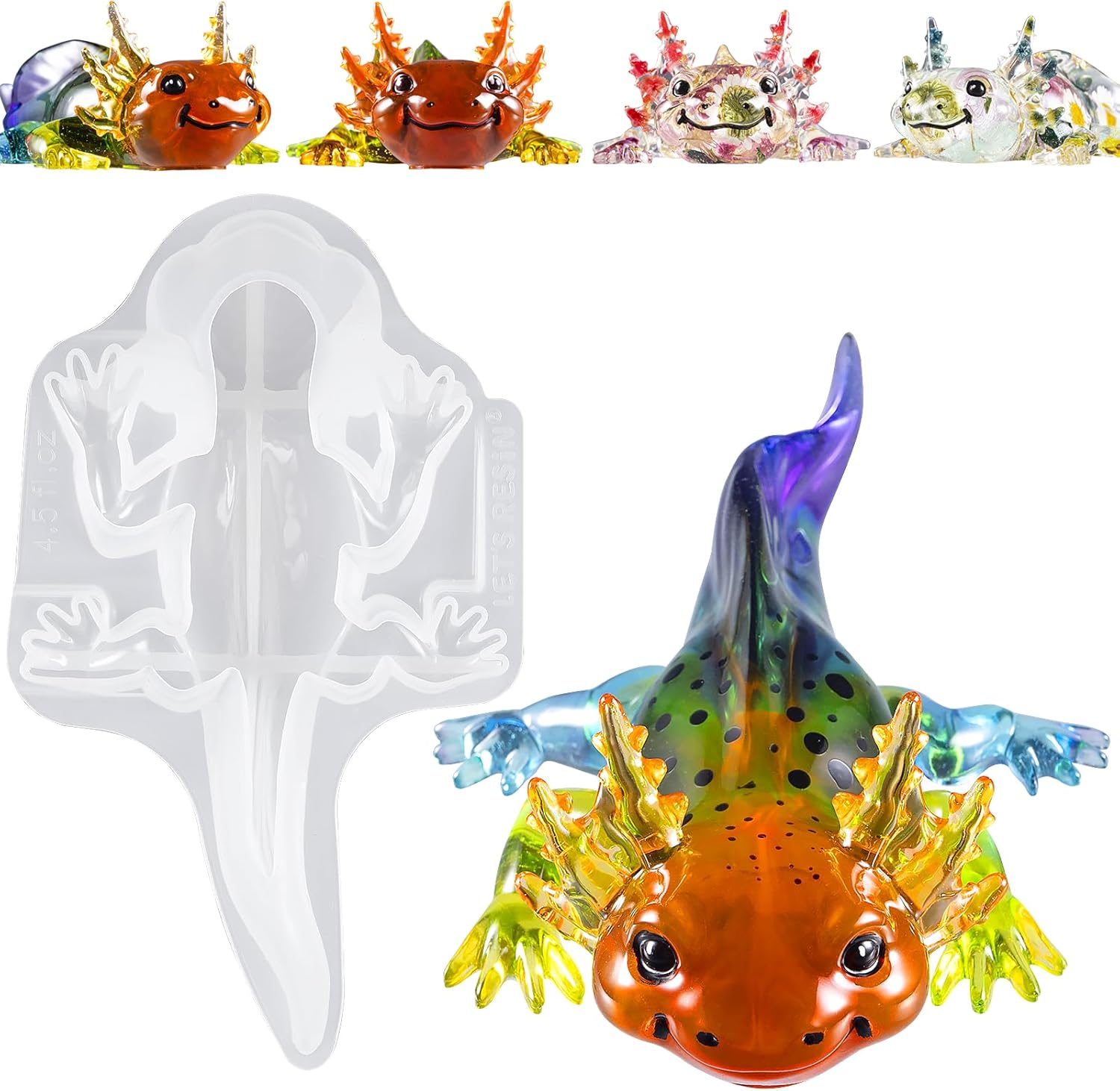 Large Axolotl Resin Molds Sili - مراجعة Resin Art Decor وسعره