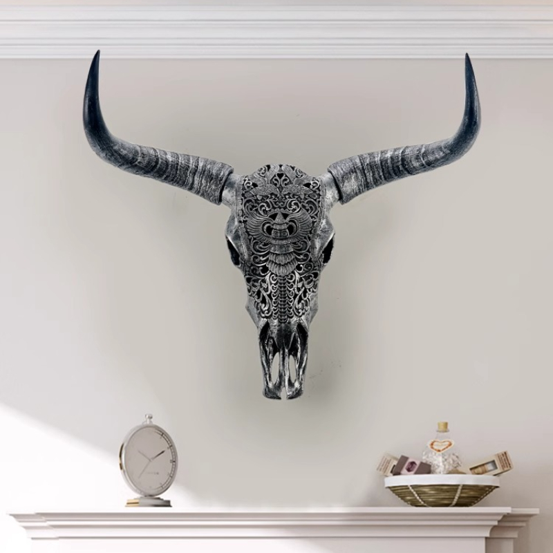 Resin Bull Head Wall Decoratio - مراجعة Background Resin Art وسعره
