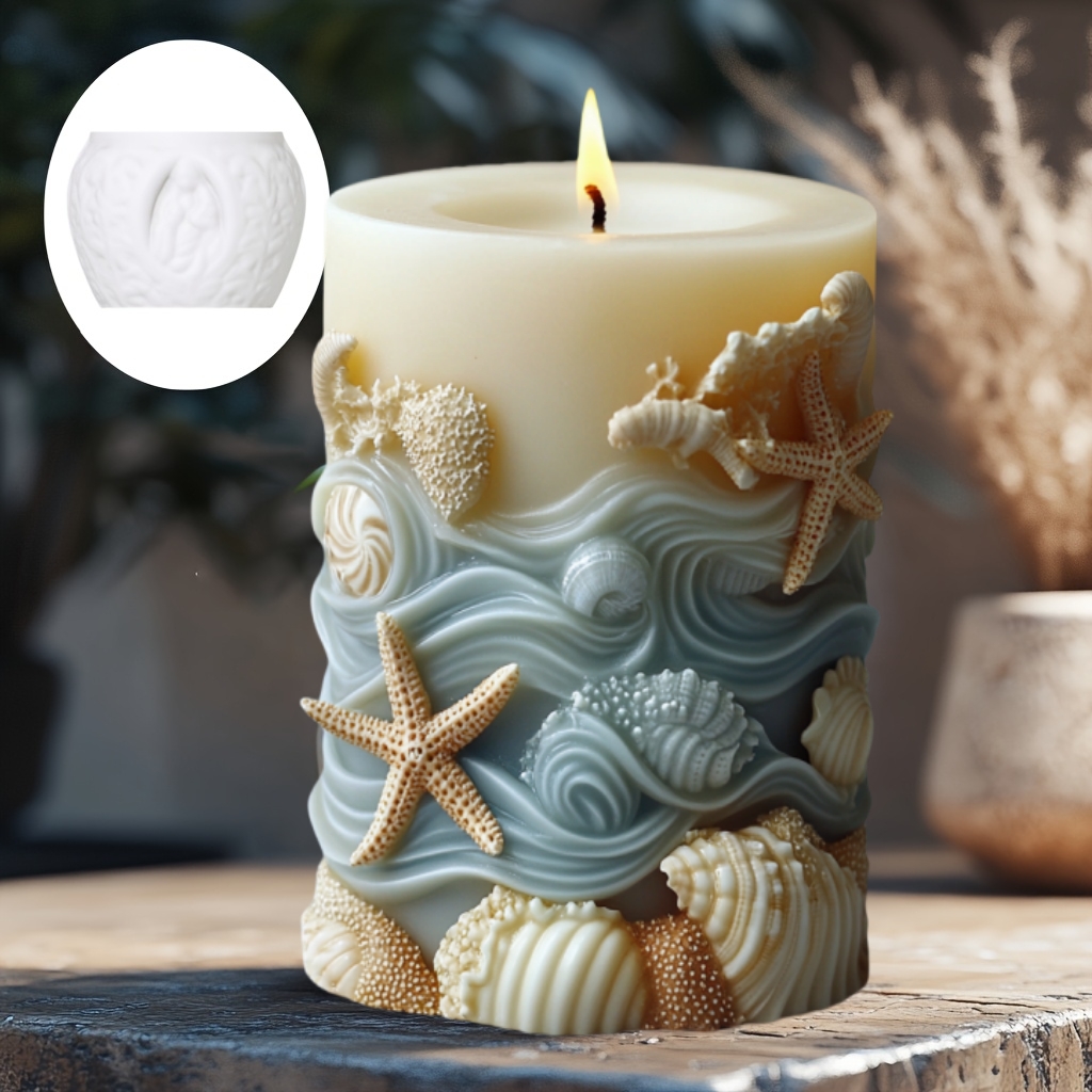 DIY Ocean style relief cylindr - مراجعة Resin Art Ocean وسعره