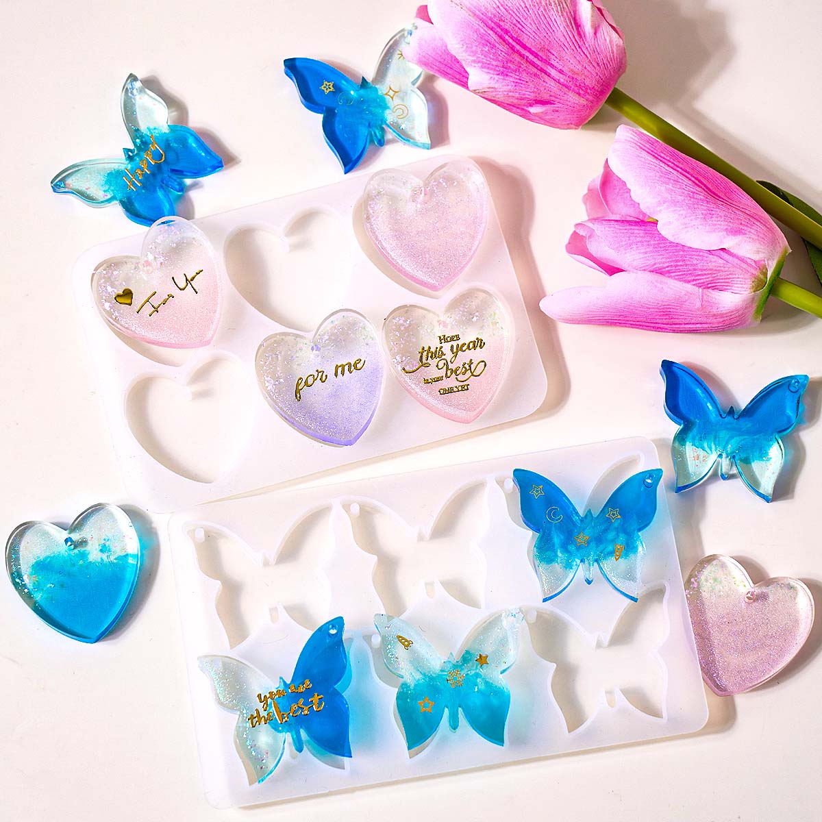 Six-hole with Holes Earring Si - مراجعة Resin Art Letters وسعره