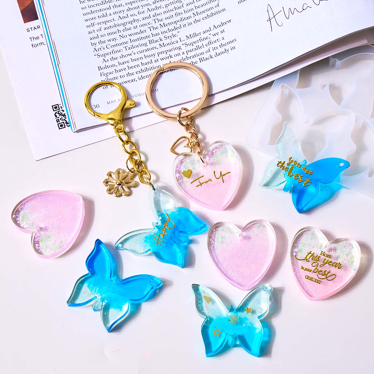 Six-hole with Holes Earring Si - مراجعة Resin Art Letters وسعره