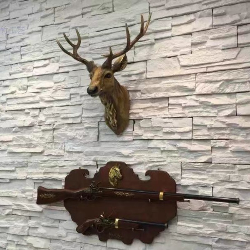 60/80CM American Deer Head Wal - مراجعة Background Resin Art وسعره