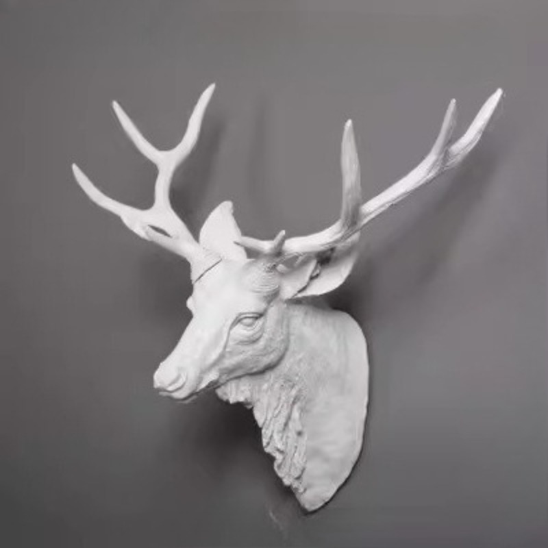 60/80CM American Deer Head Wal - مراجعة Background Resin Art وسعره