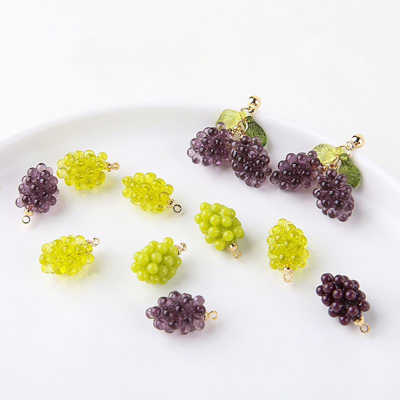 6pcs Cute Little Grapes Resin  - مراجعة Resin Art Materials Kit وسعره