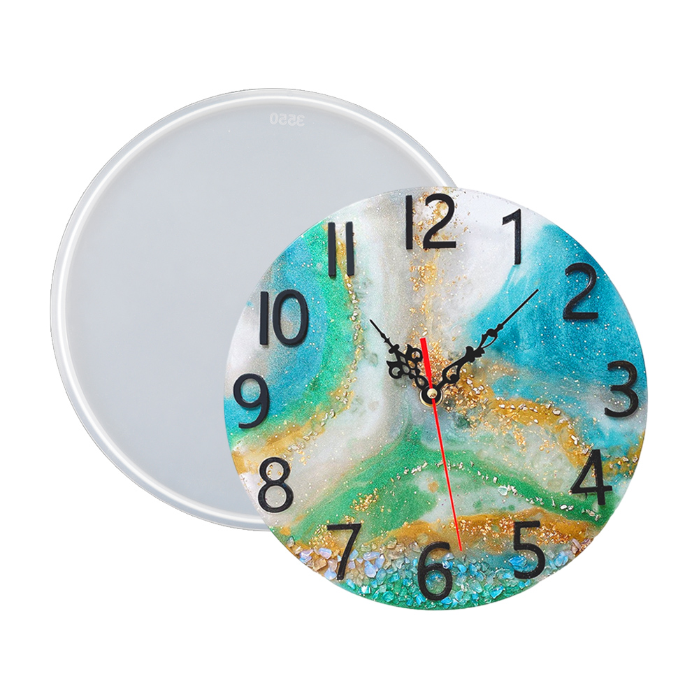 DM283 Round Roman Numerals Epo - مراجعة Resin Art Clock وسعره