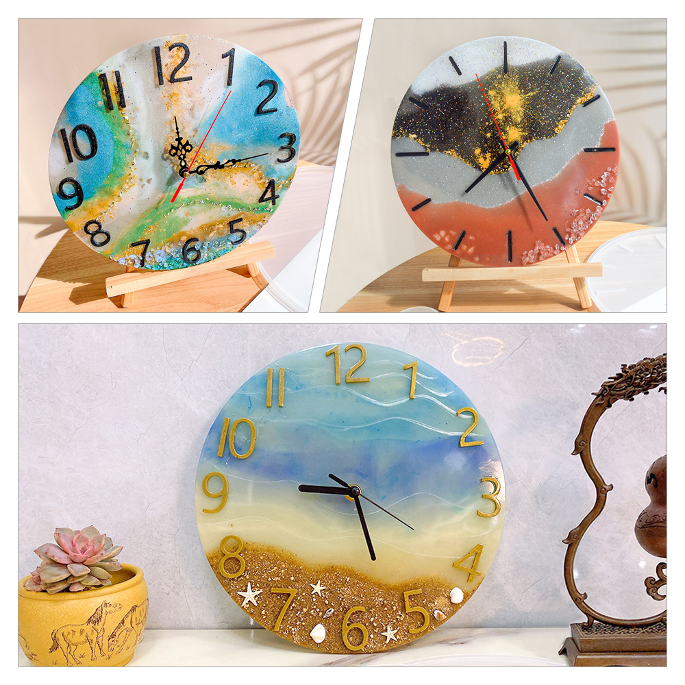 DM283 Round Roman Numerals Epo - مراجعة Resin Art Clock وسعره