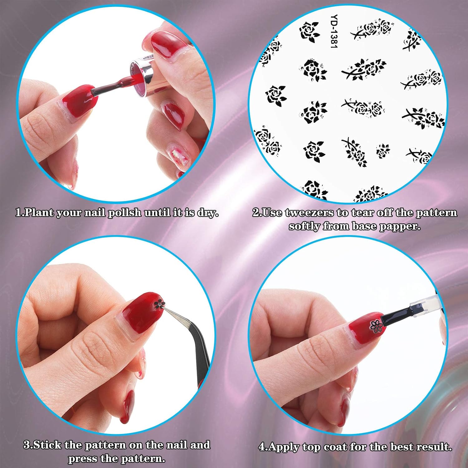 5000 Pcs 3D Flower Nail Sticke - مراجعة Resin Art Design Images وسعره