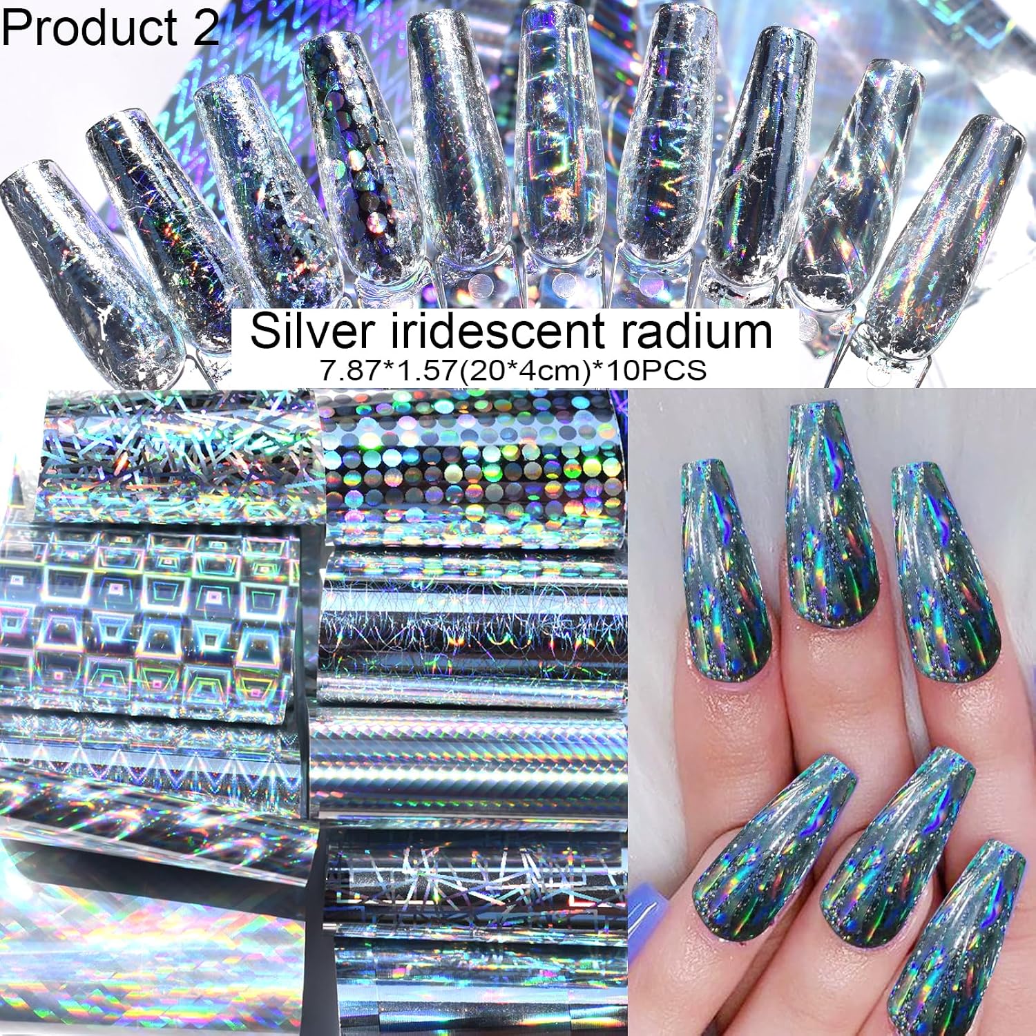 60pcs Nail Art Transfer Foils  - مراجعة Resin Art Design Images وسعره