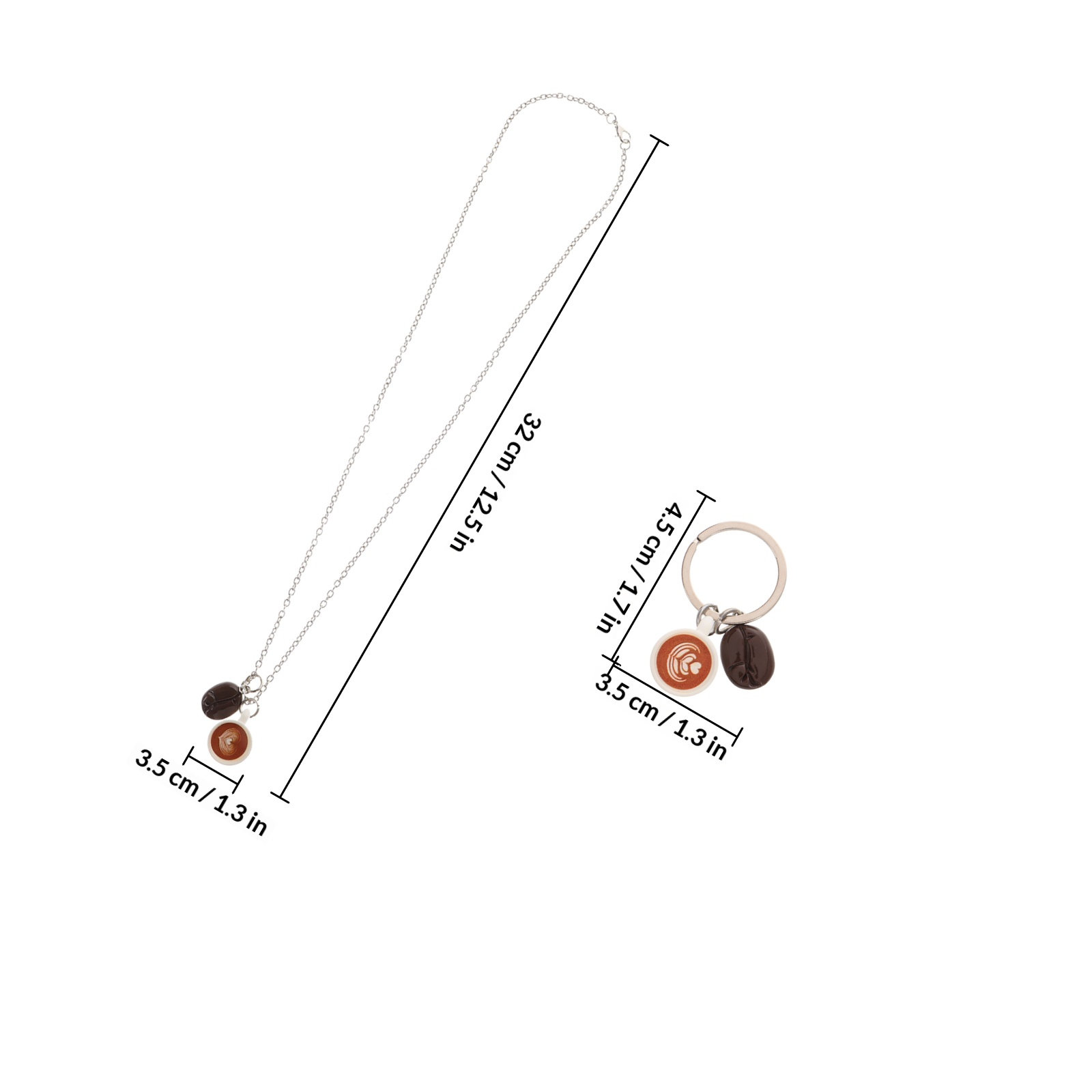 Coffee Bean Shaped Heart Penda - مراجعة Resin Art Design Keychain وسعره