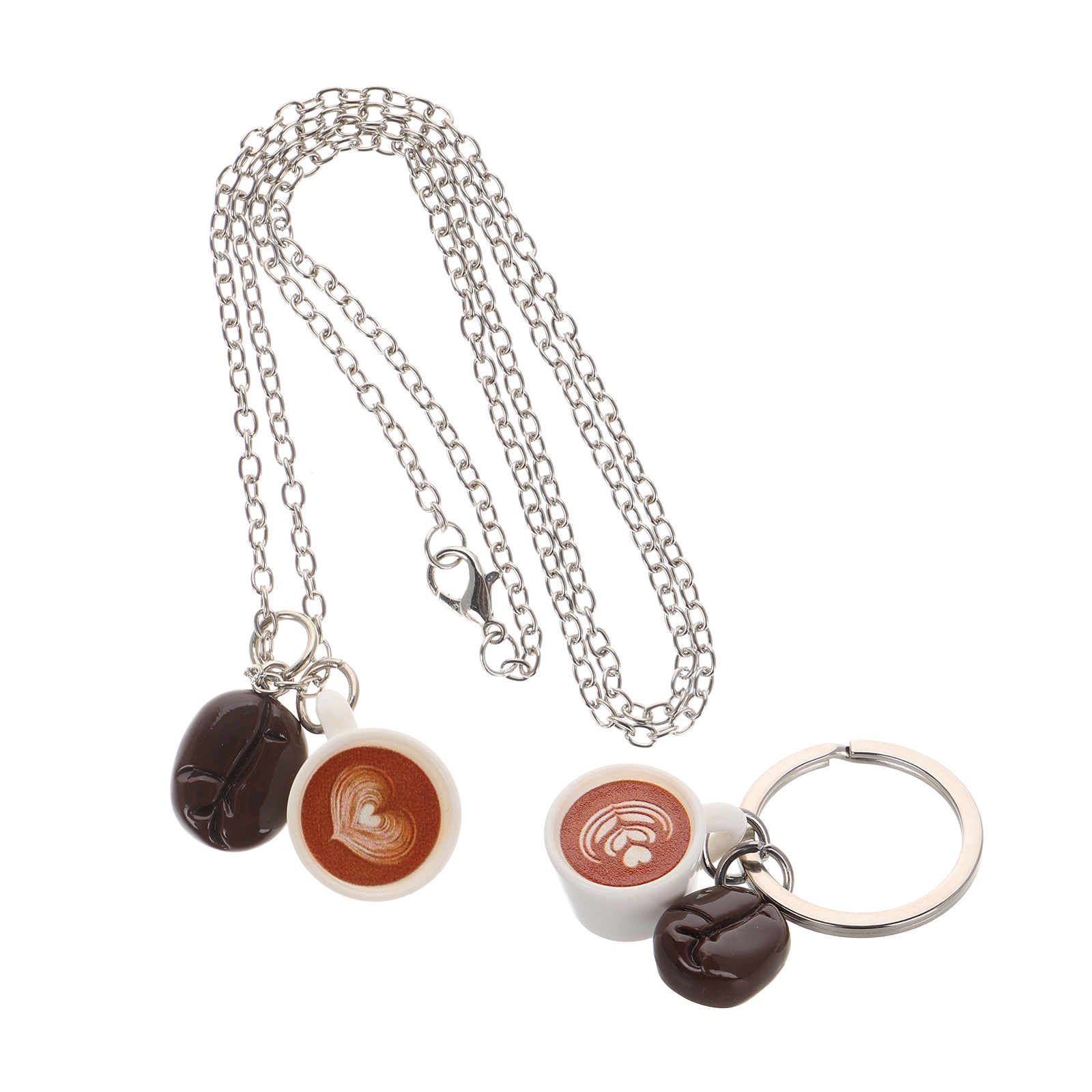 Coffee Bean Shaped Heart Penda - مراجعة Resin Art Design Keychain وسعره