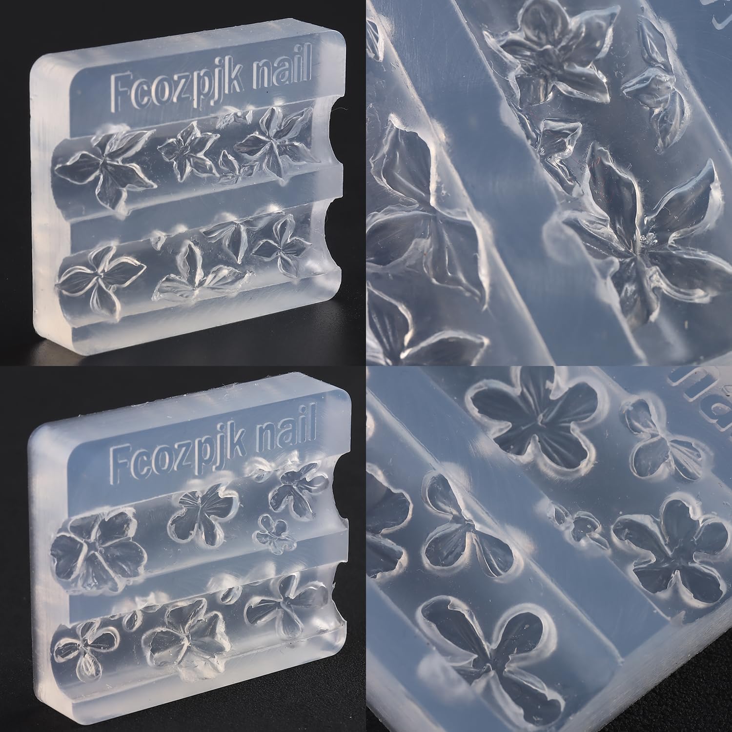 Silicone Nail Art Molds, 2PCS  - مراجعة Resin Art Design Images وسعره