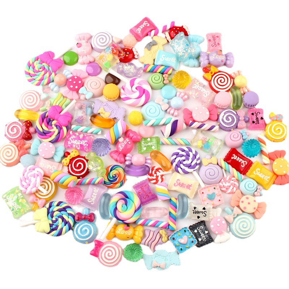 30pcs Random Candy Slime Charm - مراجعة Resin Art Materials Kit وسعره