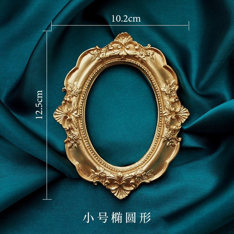 Golden Retro Photo Frame Nail  - مراجعة Background Resin Art وسعره