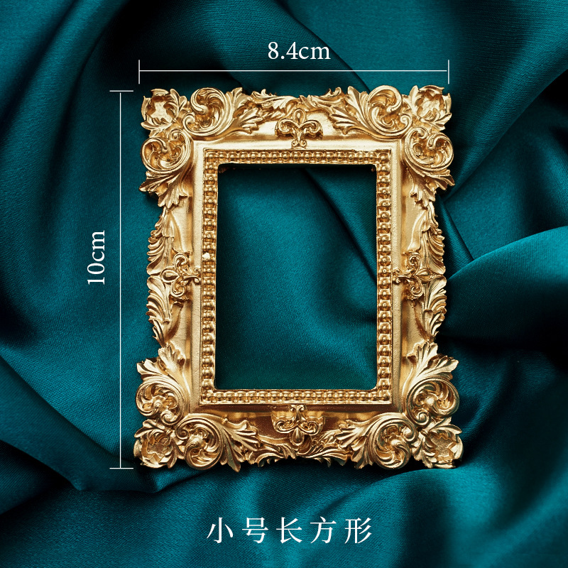 Golden Retro Photo Frame Nail  - مراجعة Background Resin Art وسعره