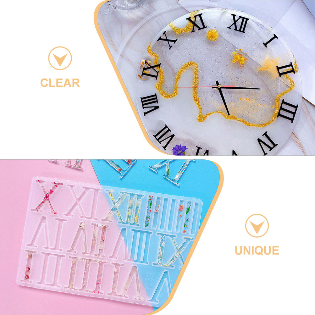 1Set Round Resin Silicone Cloc - مراجعة Resin Art Clock وسعره