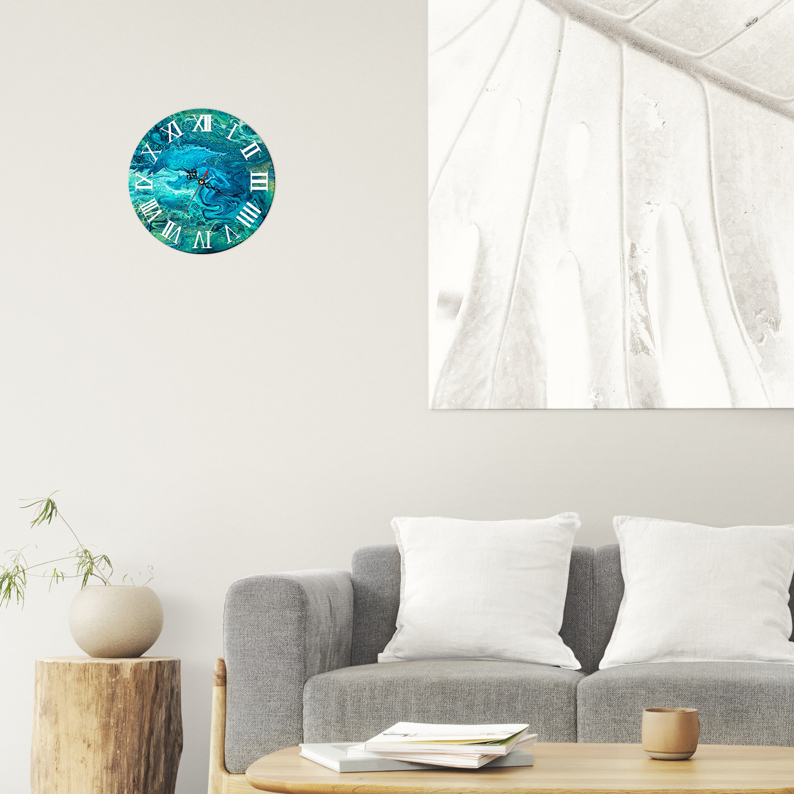1Set Round Resin Silicone Cloc - مراجعة Resin Art Clock وسعره