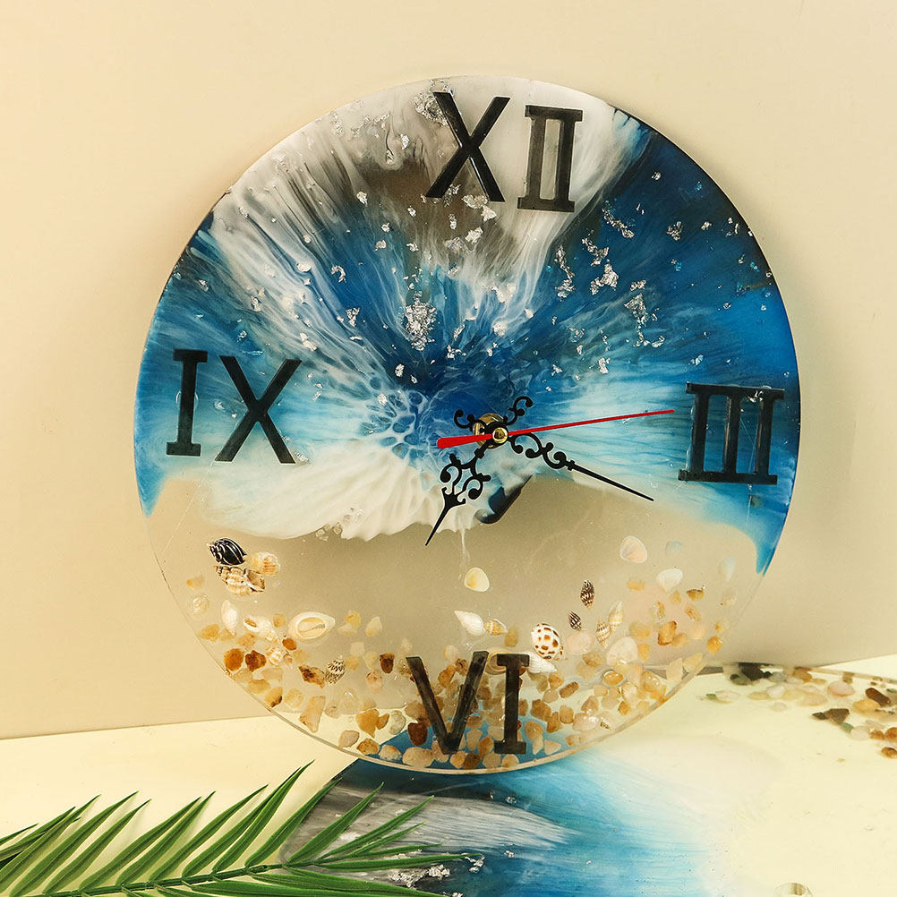 1Set Round Resin Silicone Cloc - مراجعة Resin Art Clock وسعره