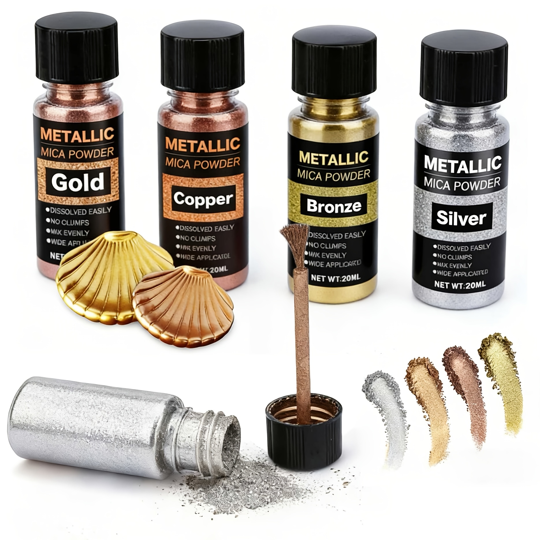 Metallic Mica Powder, Brushed  - مراجعة Resin Art Letters وسعره