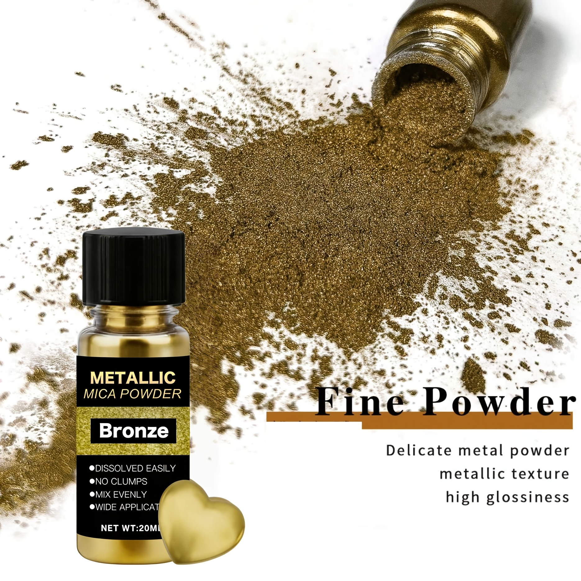 Metallic Mica Powder, Brushed  - مراجعة Resin Art Letters وسعره