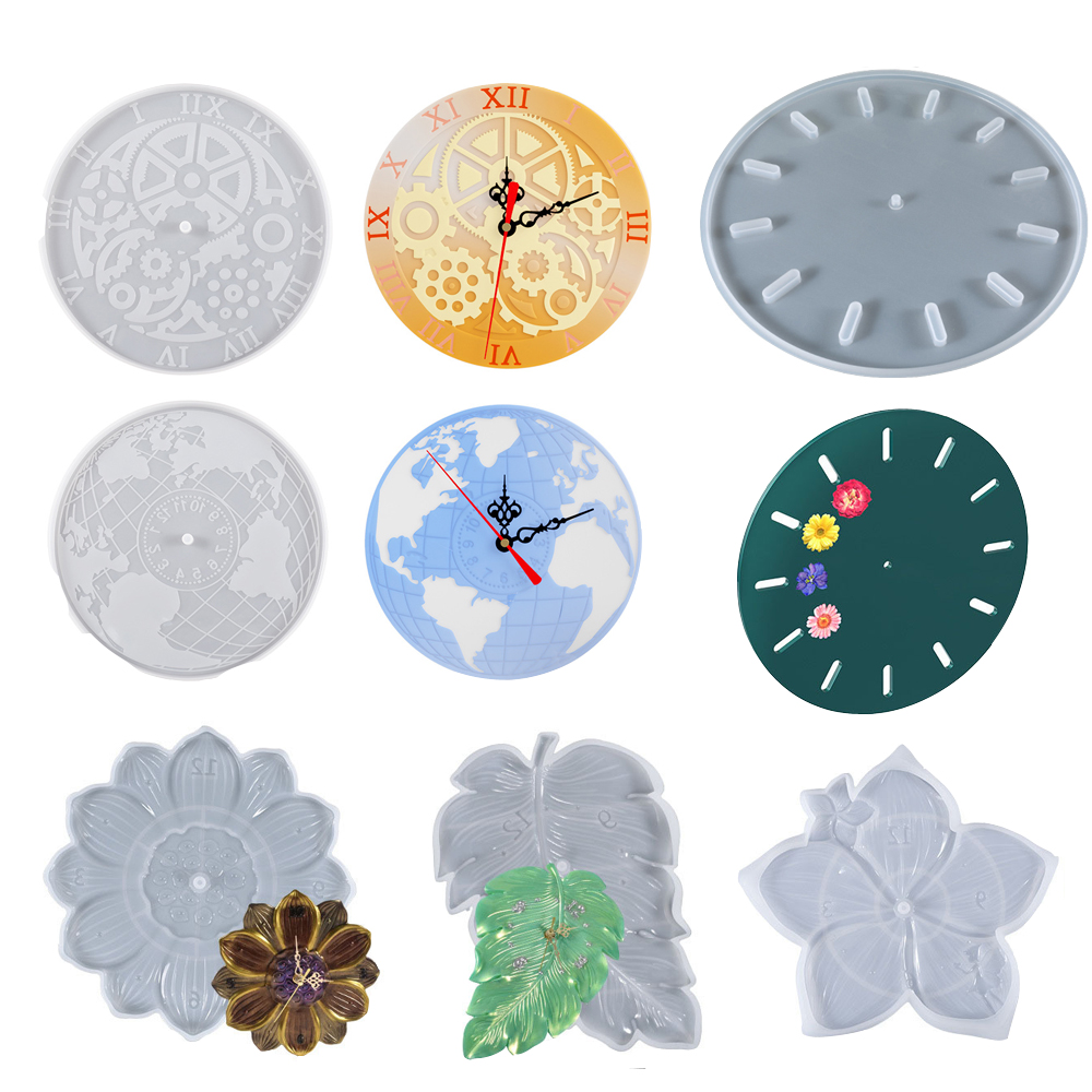 World Map Lotus Leaf Sakura Cl - مراجعة Resin Art Clock وسعره