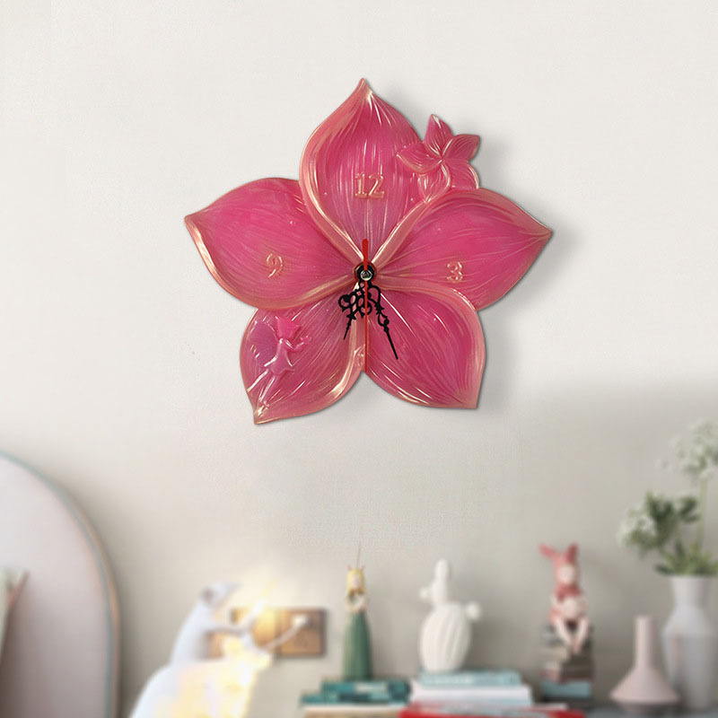 World Map Lotus Leaf Sakura Cl - مراجعة Resin Art Clock وسعره