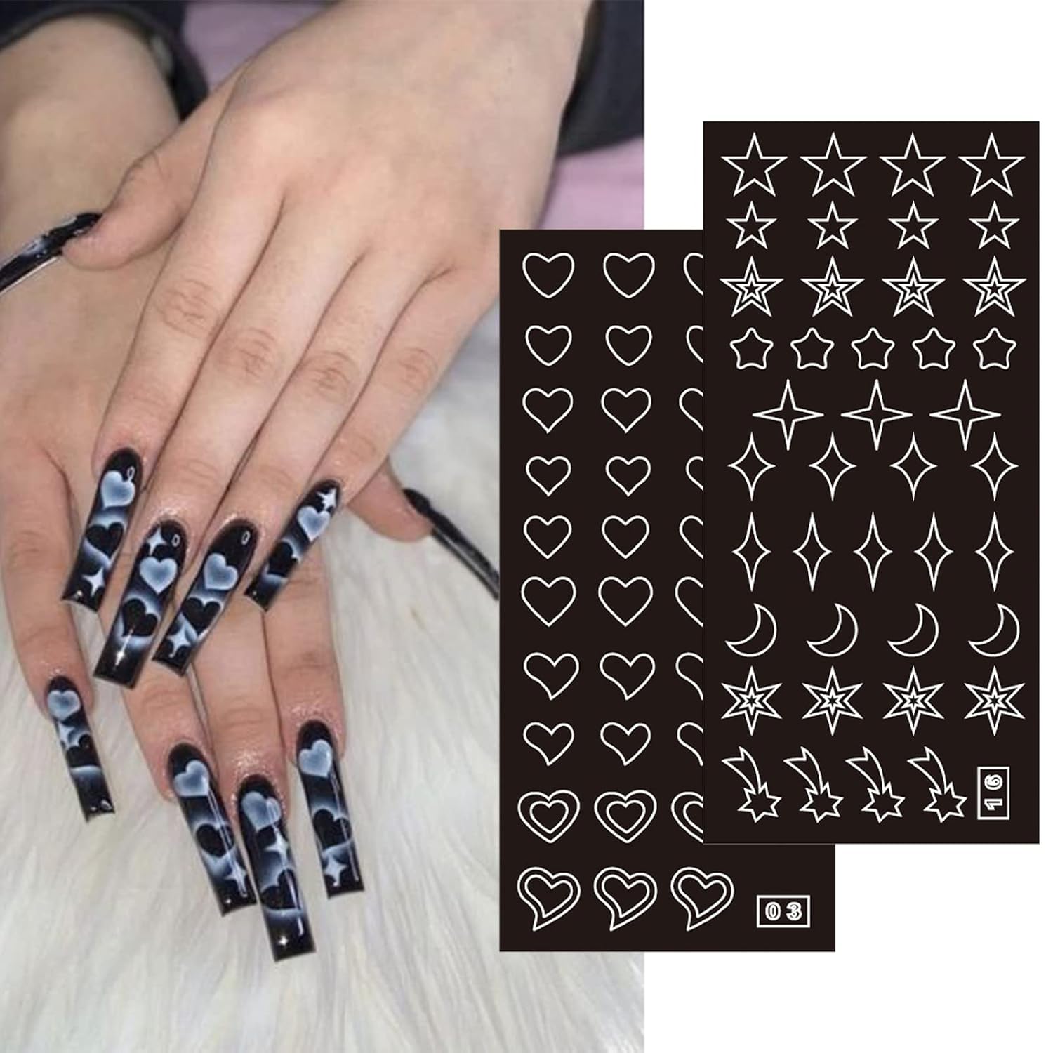 154 Designs Nail Art Stencils  - مراجعة Resin Art Design Images وسعره
