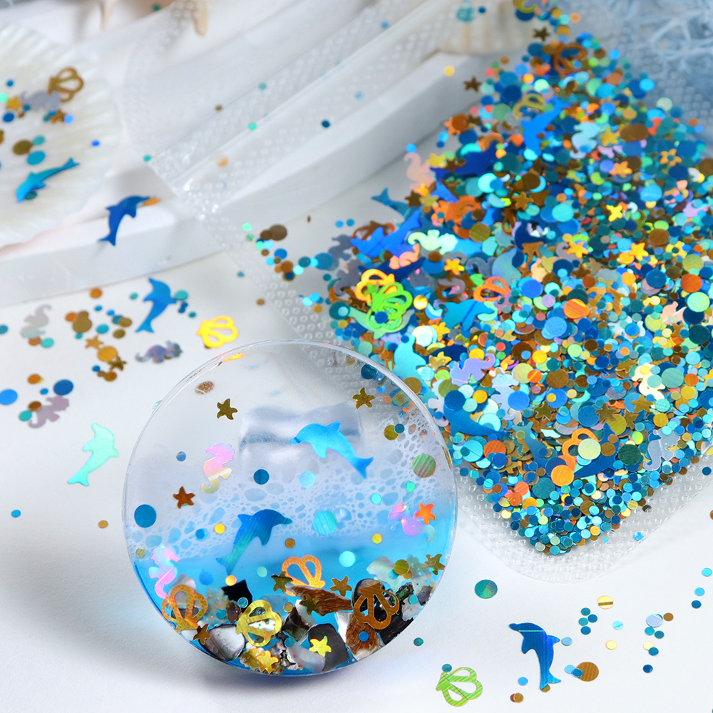 Dolphins Seahorses Glitter For - مراجعة Resin Art Ocean وسعره