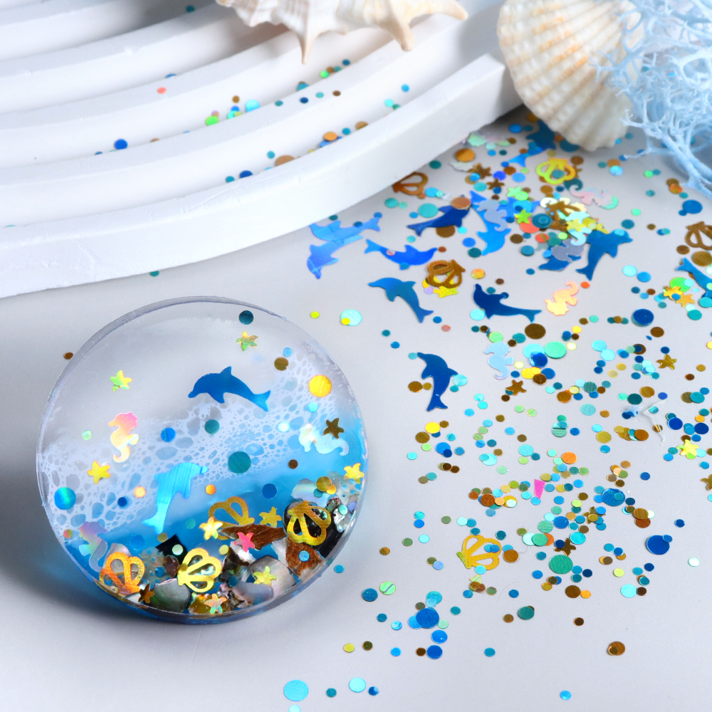 Dolphins Seahorses Glitter For - مراجعة Resin Art Ocean وسعره