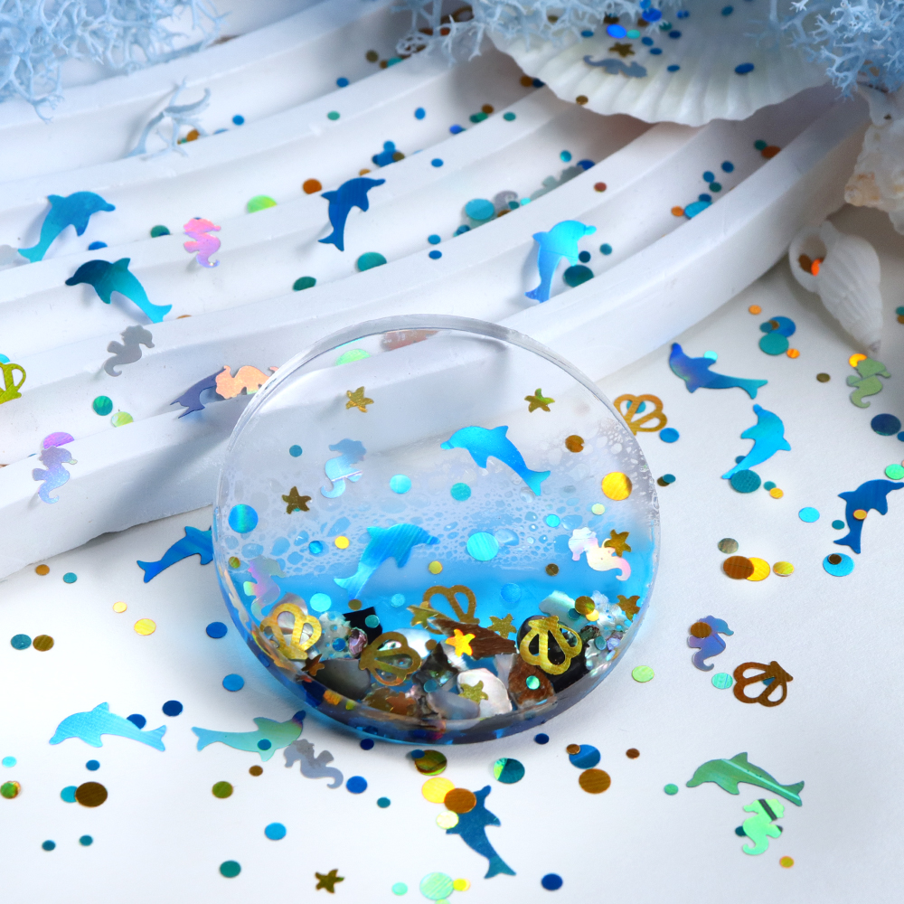 Dolphins Seahorses Glitter For - مراجعة Resin Art Ocean وسعره