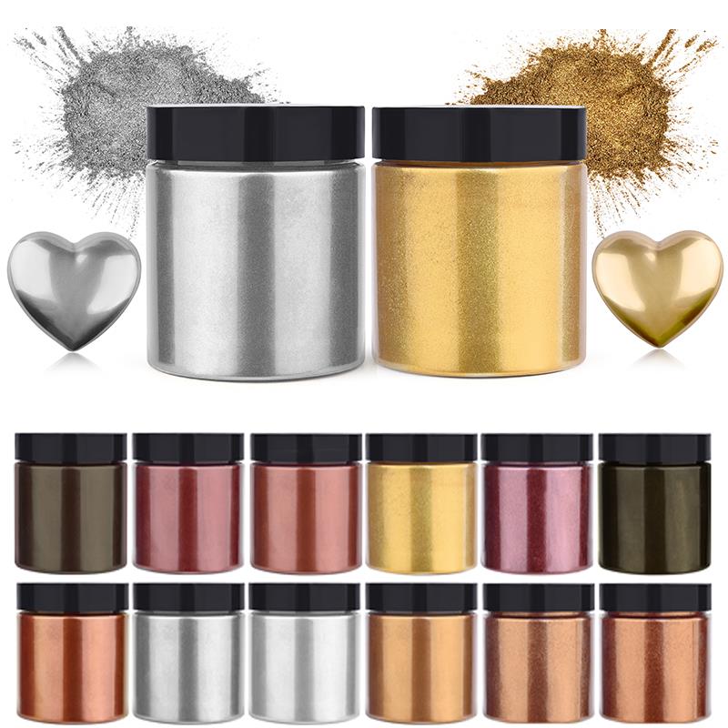 50g Shimmer Metallic Gold Silv - مراجعة Resin Art Letters وسعره