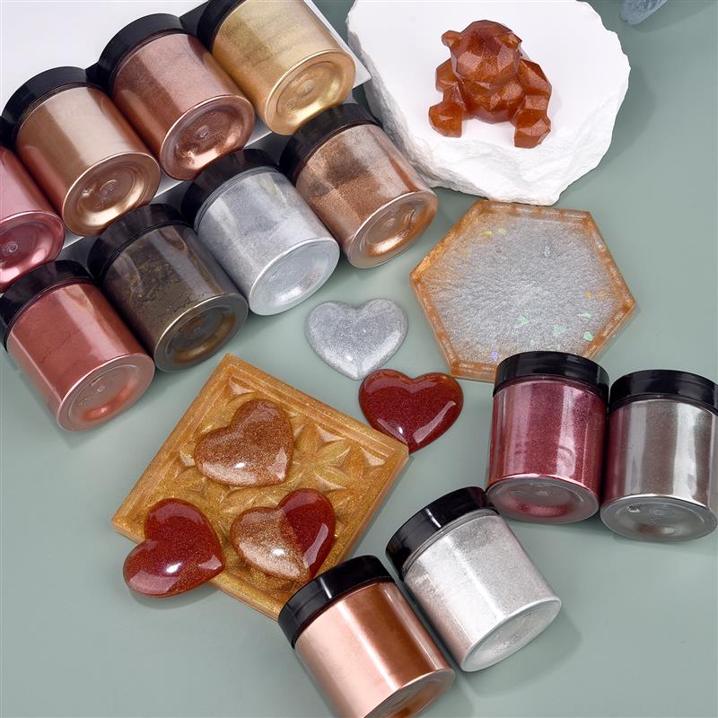 50g Shimmer Metallic Gold Silv - مراجعة Resin Art Letters وسعره
