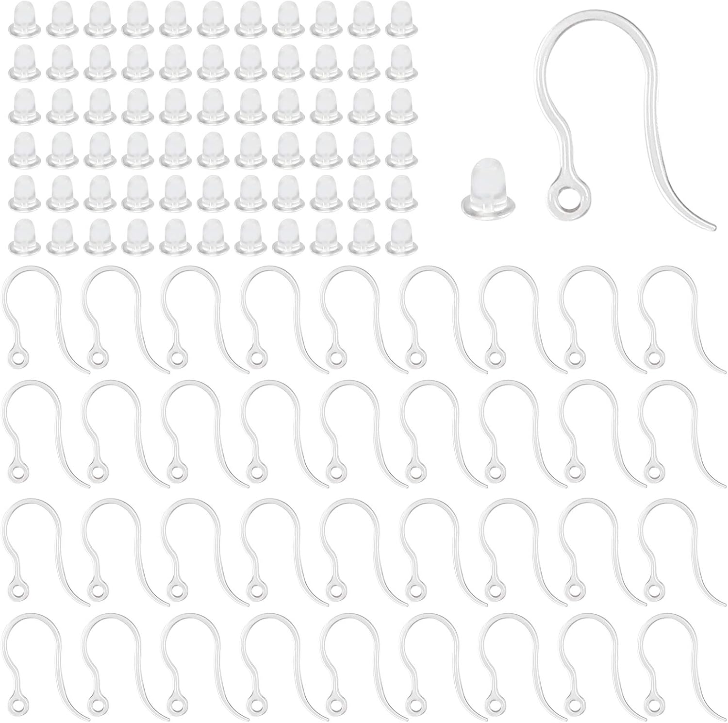 40pcs Clear Plastic Earring Ho - مراجعة Resin Art Materials Kit وسعره