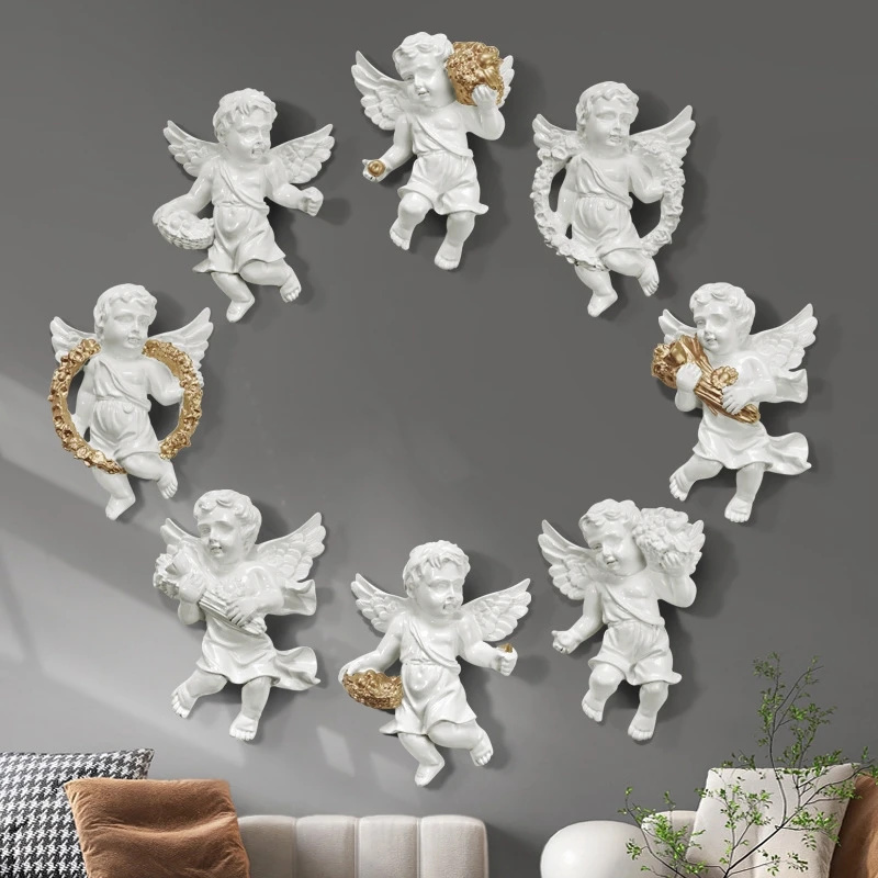 Angel Wall European Cupid Ange - مراجعة Background Resin Art وسعره