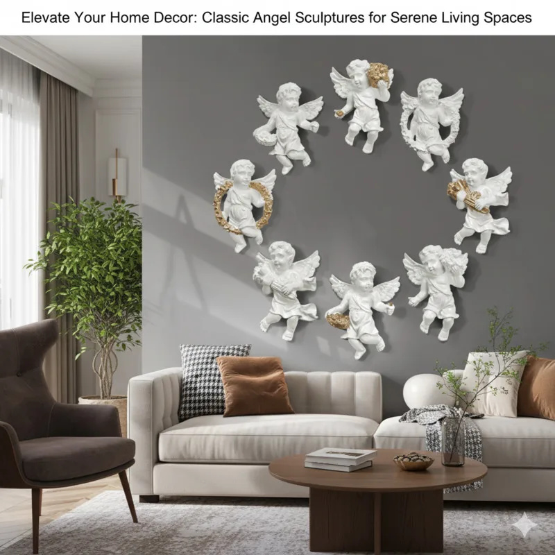 Angel Wall European Cupid Ange - مراجعة Background Resin Art وسعره