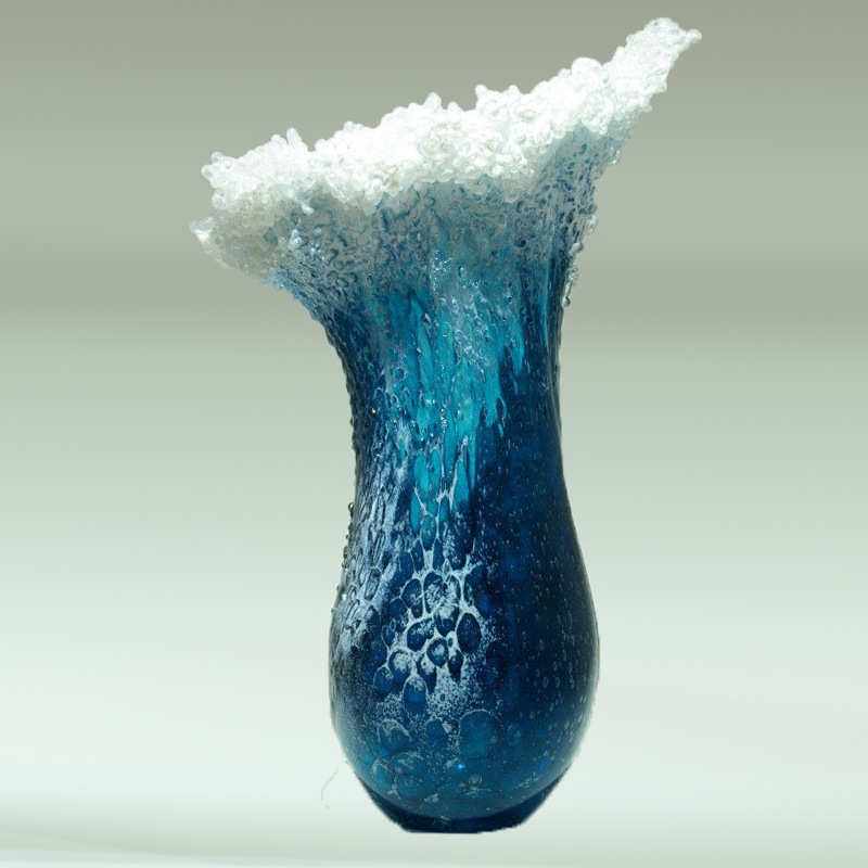 Wave Pattern Resin Vase Craft, - مراجعة Resin Art Ocean وسعره