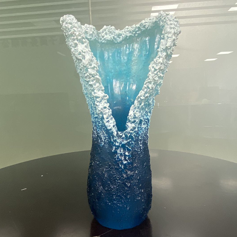 Wave Pattern Resin Vase Craft, - مراجعة Resin Art Ocean وسعره