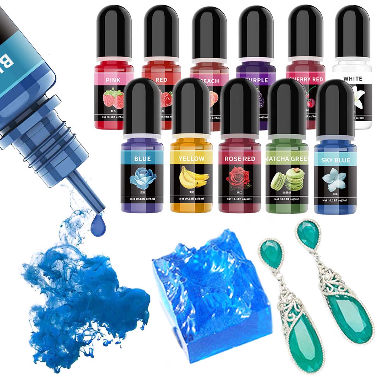 5ml/Bottle Epoxy Resin Pigment - مراجعة Resin Art Letters وسعره