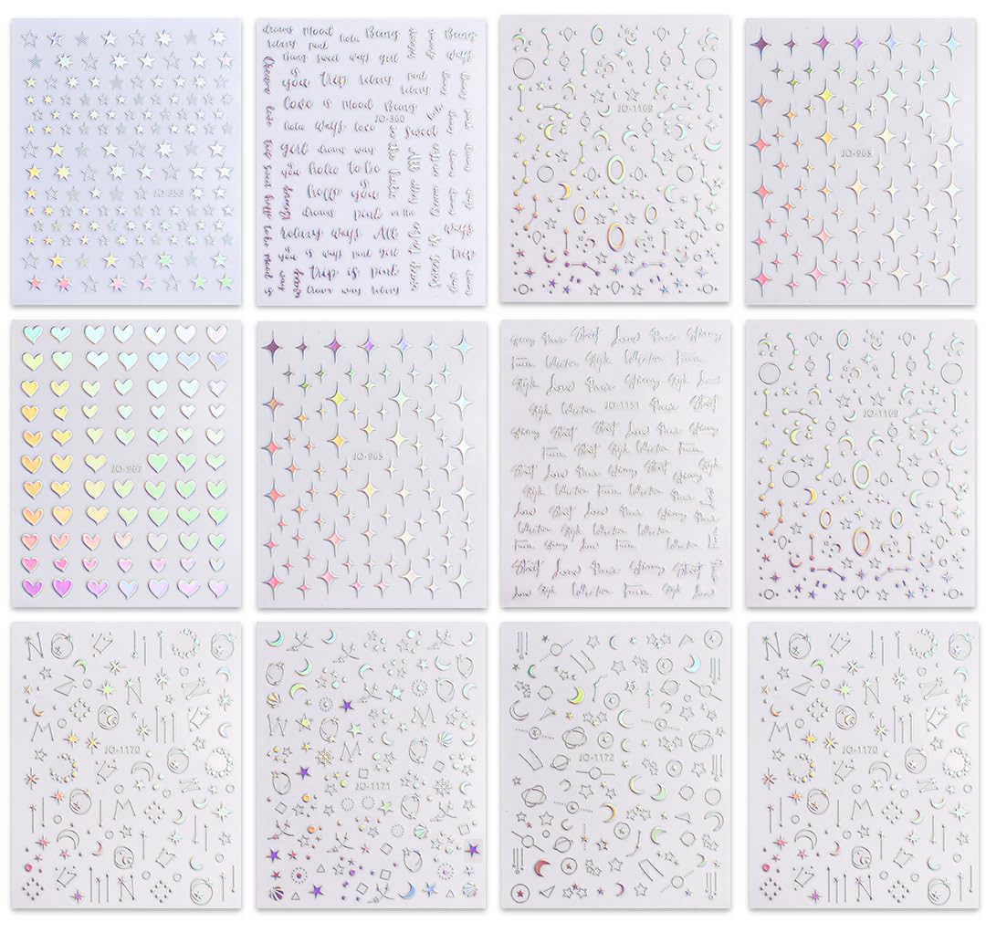 12 Sheets Aurora Holographic N - مراجعة Resin Art Design Images وسعره