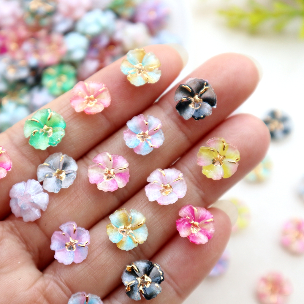 30pcs Mini Resin Flower Caboch - مراجعة Resin Art Decor وسعره