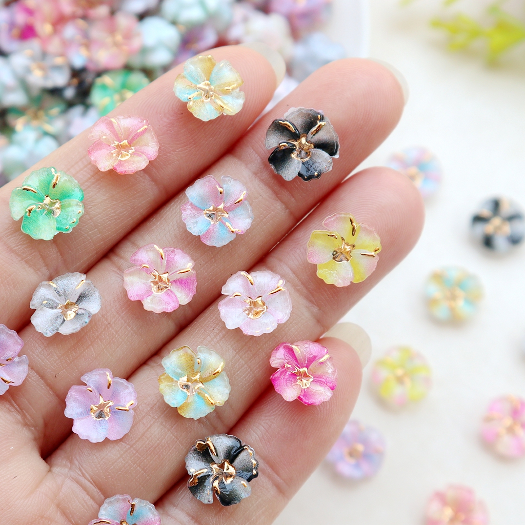 30pcs Mini Resin Flower Caboch - مراجعة Resin Art Decor وسعره